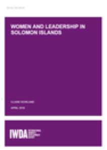 Women and Leadership in Solomon Islands