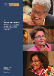 Being the First: Women Leaders in the Pacific Islands